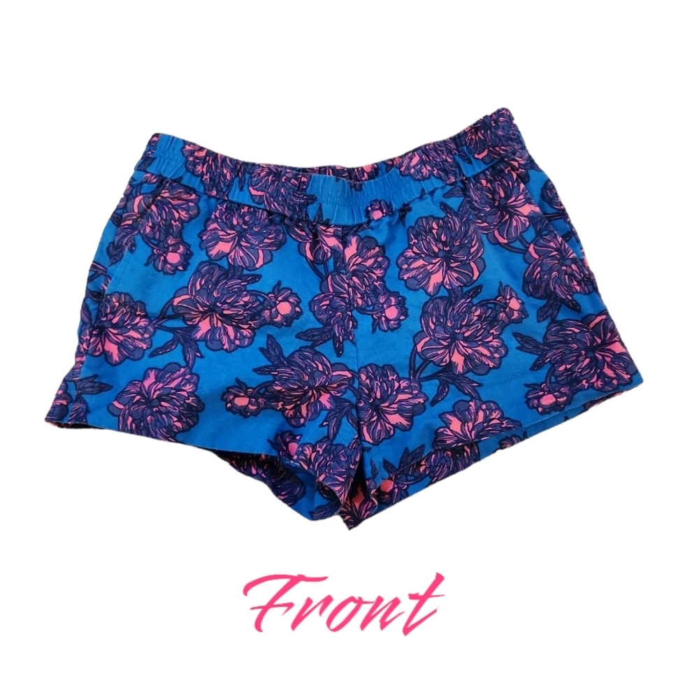 J. Crew Floral Pull-on Linen Shorts Size 6
